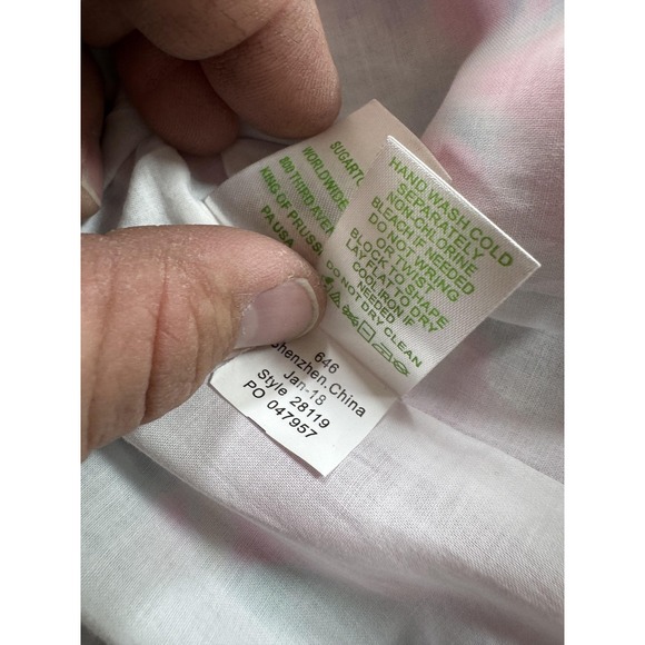 Lilly‎ Pulitzer Dress Womens 8 Pink Lace Brynn Dress Raz Berry Lobsters in Love - Picture 6 of 8